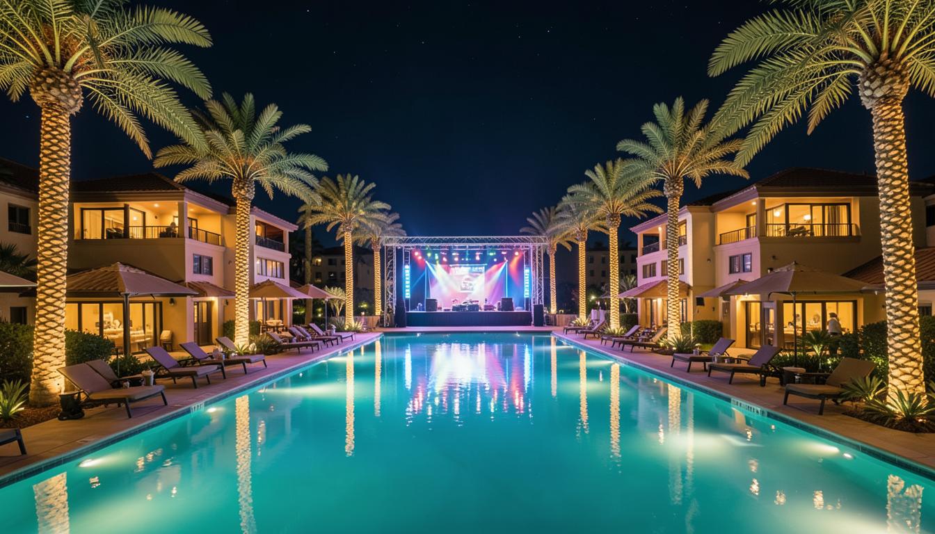 Encore Beach Club at Night — Wynn & Encore Las Vegas